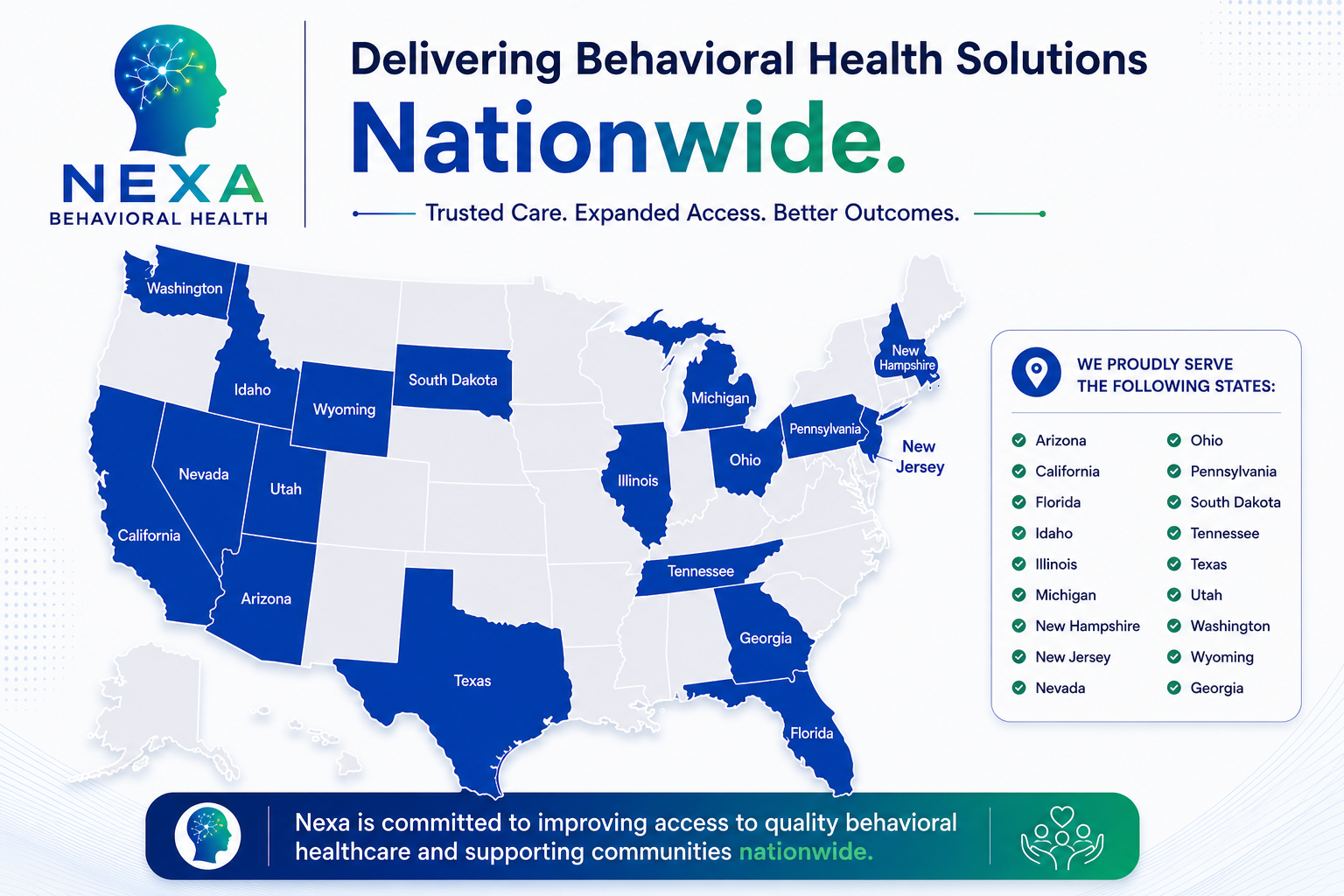 Nexa Behavioral health operates nation wide